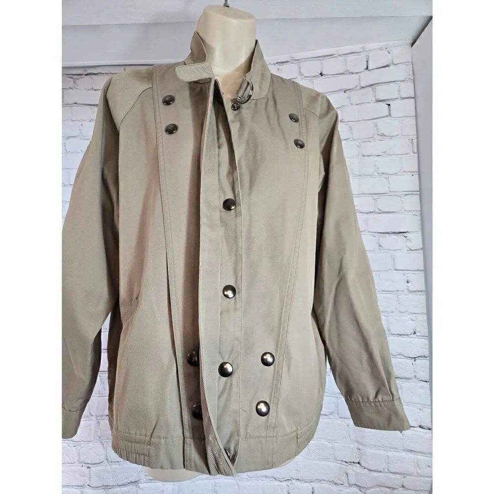 Alexander's Womens Size Medium Khaki Beige Lightweight Jacket - Picture 2 of 7